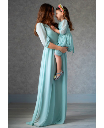 Нежные платья мама и дочка